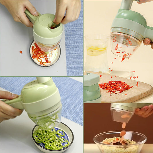 Coupe-légumes électrique portatif 4 en 1