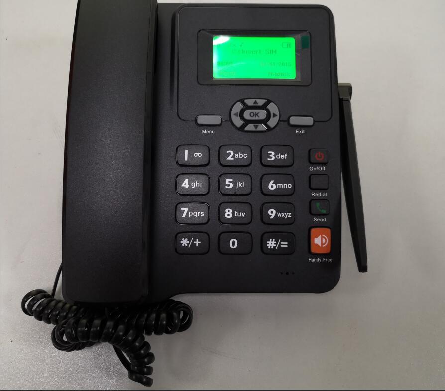 Téléphone fixe à carte SIM, double SIM avec batterie
