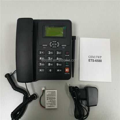 Téléphone fixe à carte SIM, double SIM avec batterie