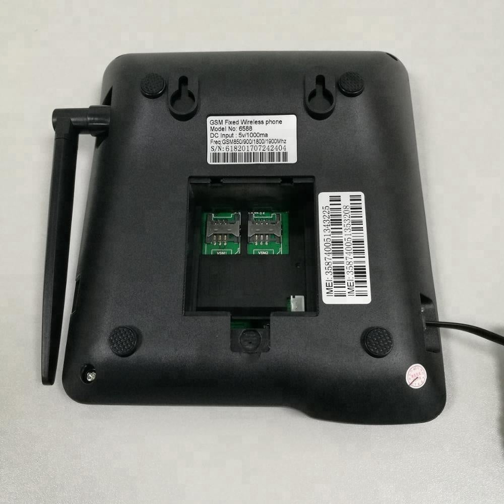 Téléphone fixe à carte SIM, double SIM avec batterie