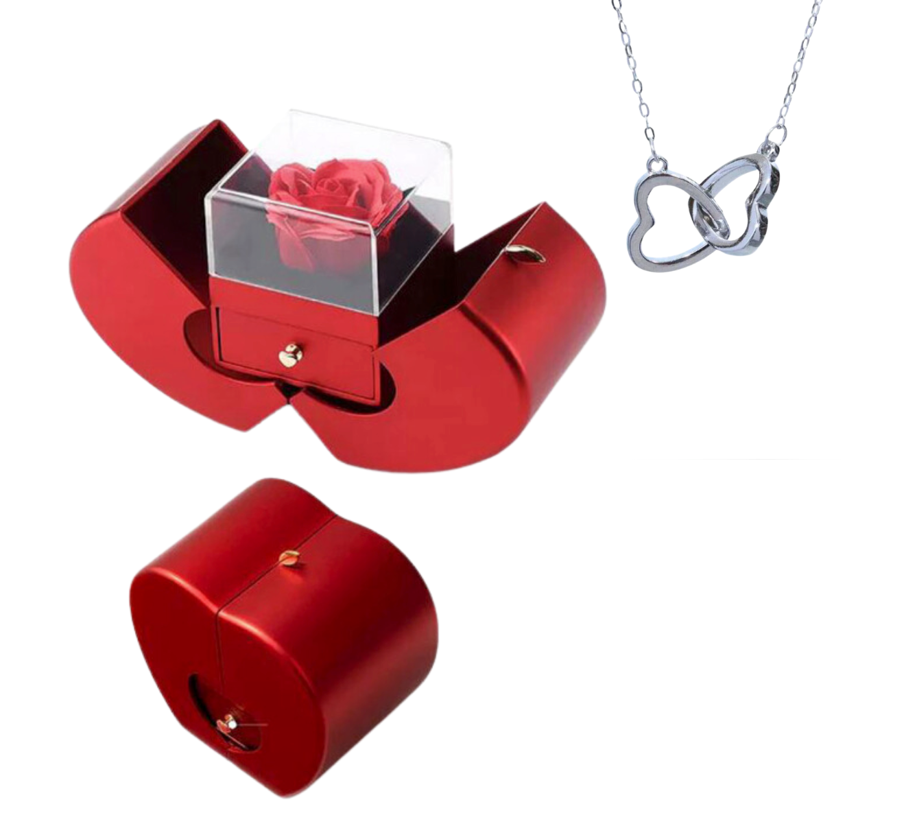 🌹Coffret St Valentin avec collier en Cœur🌹
