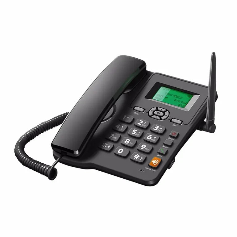 Téléphone fixe à carte SIM, double SIM avec batterie