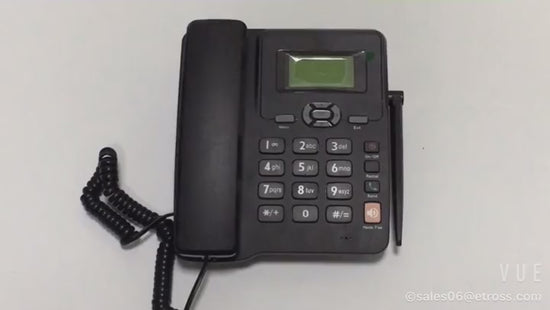 Téléphone fixe à carte SIM, double SIM avec batterie en action