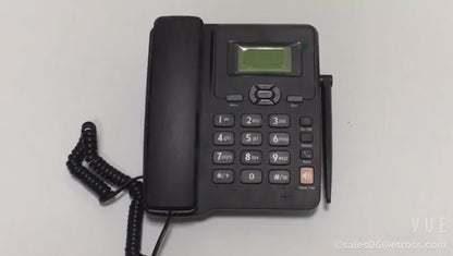 Téléphone fixe à carte SIM, double SIM avec batterie en action